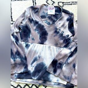 Tie Dye Baby Doll Style Top